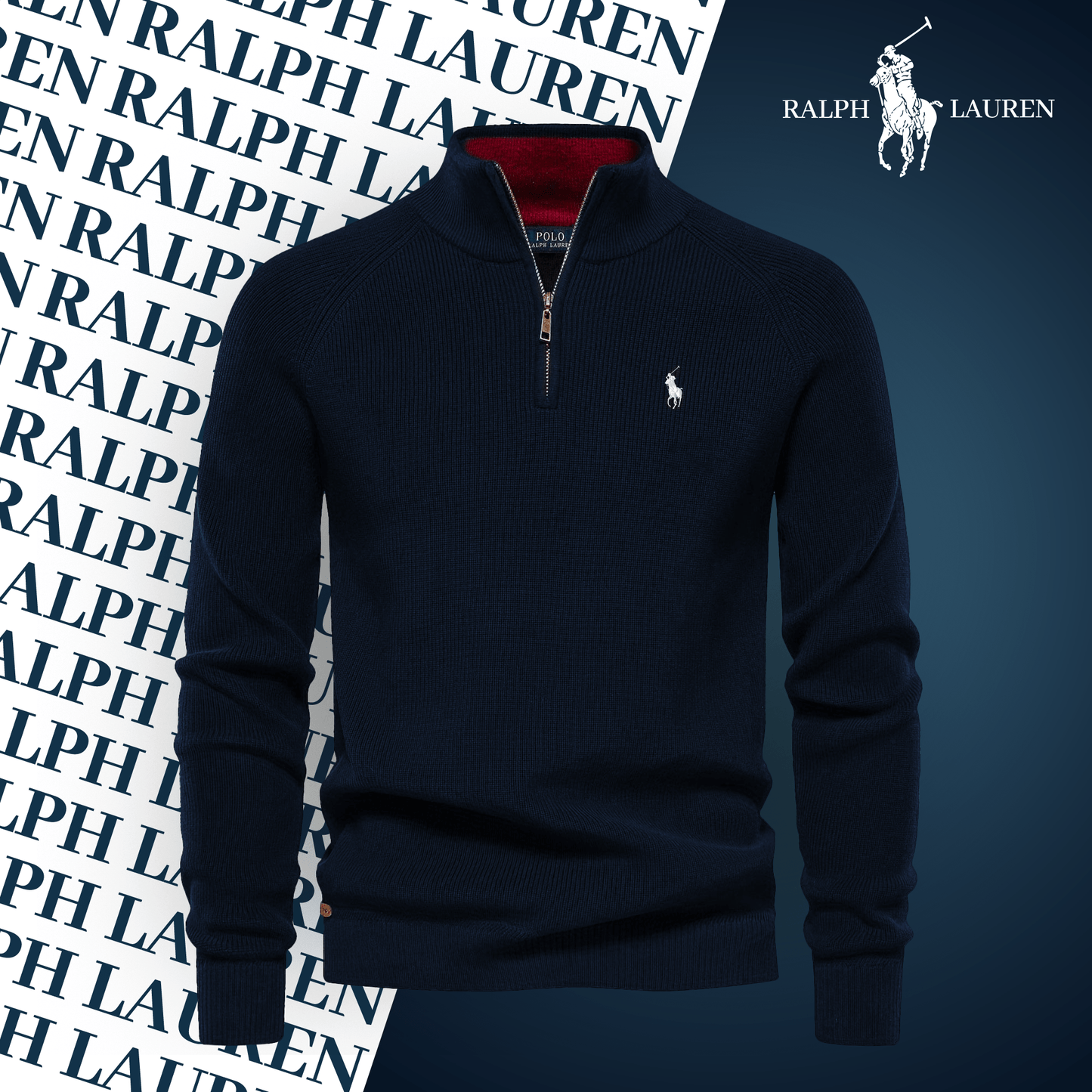 R&L Zip-Collar Sweater