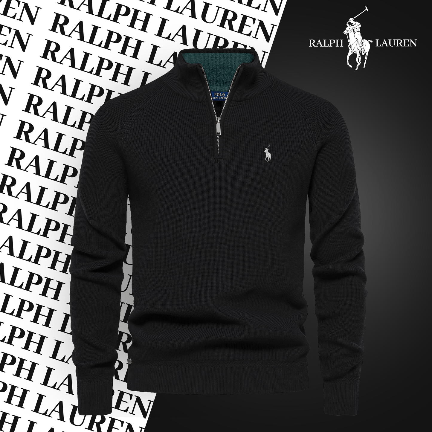 R&L Zip-Collar Sweater