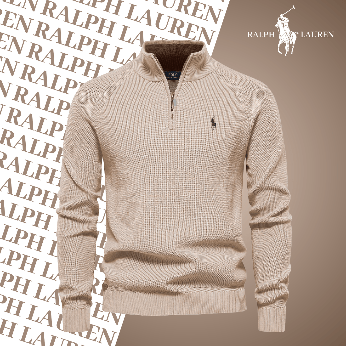 R&L Zip-Collar Sweater