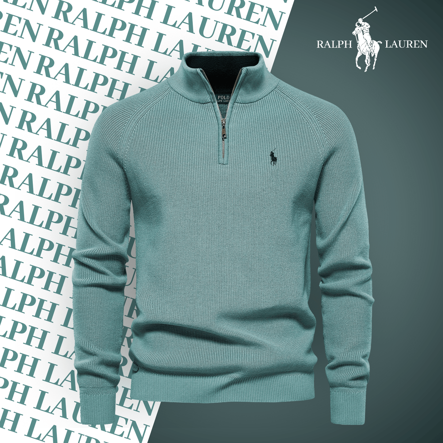 R&L Zip-Collar Sweater